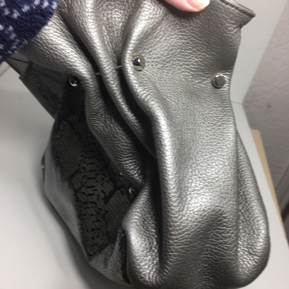 Chi by Carlos Falchi Leather Metallic Bag - Picture 12 of 16